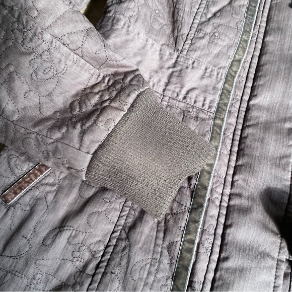 Y2K Billabong women’s fall / winter coat chocolate quilted faux fur collar - Picture 10 of 11